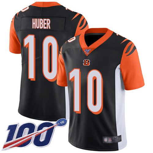 Cincinnati Bengals Limited Black Men Kevin Huber Home Jersey NFL Footballl #10 100th Season Vapor Untouchable